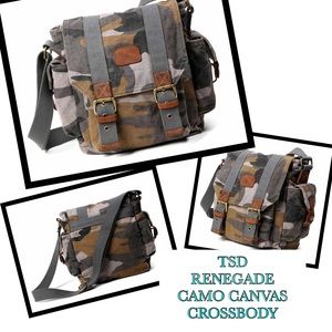 TSD The Same Direction Stone Creek Canvas Leather Trim Tote Bag Teal